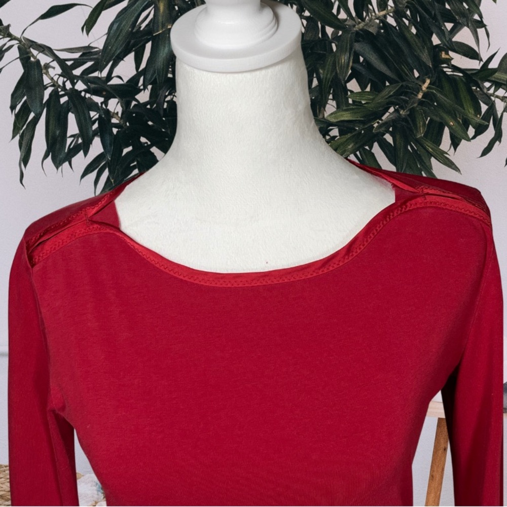 Hugo Boss Red Cotton Top